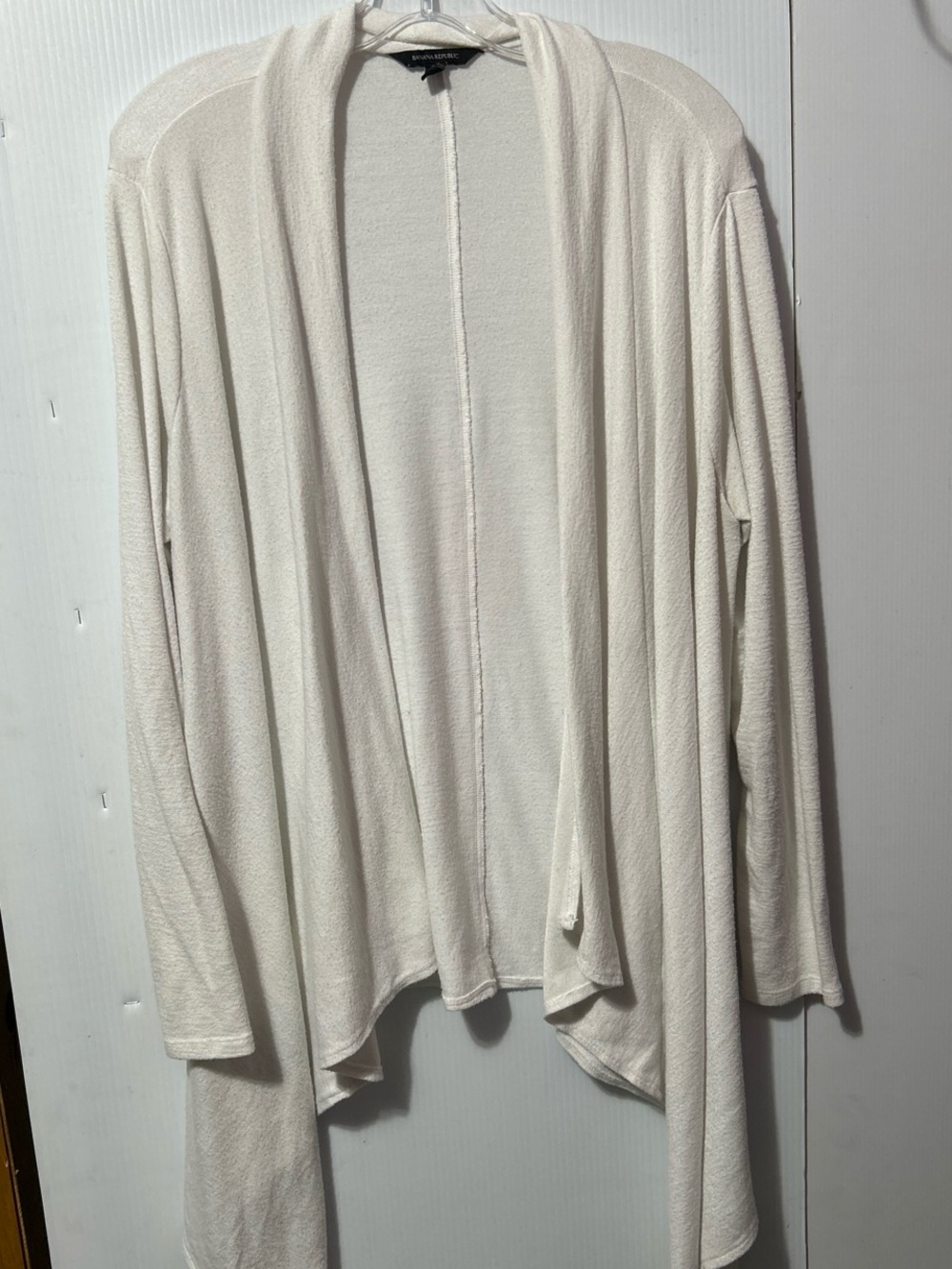Banana Republic Cream Open-Front Cardigan